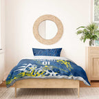 Personalized North Queensland Cowboys Rugby Bedding Set Urban Street Graffiti Style - Distressed Splatter Elements