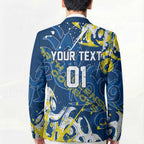 Personalized North Queensland Cowboys Rugby Blazer Urban Street Graffiti Style - Distressed Splatter Elements