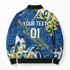 Personalized North Queensland Cowboys Rugby Bomber Puffer Jacket Urban Street Graffiti Style - Distressed Splatter Elements