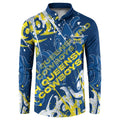 Personalized North Queensland Cowboys Rugby Button Sweatshirt Urban Street Graffiti Style - Distressed Splatter Elements