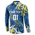 Personalized North Queensland Cowboys Rugby Button Sweatshirt Urban Street Graffiti Style - Distressed Splatter Elements