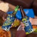 Personalized North Queensland Cowboys Rugby 4 in 1 Can Cooler Tumbler Urban Street Graffiti Style - Distressed Splatter Elements