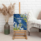Personalized North Queensland Cowboys Rugby Canvas Wall Art Urban Street Graffiti Style - Distressed Splatter Elements