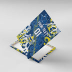 Personalized North Queensland Cowboys Rugby Canvas Wall Art Urban Street Graffiti Style - Distressed Splatter Elements