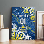 Personalized North Queensland Cowboys Rugby Canvas Wall Art Urban Street Graffiti Style - Distressed Splatter Elements