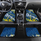 Personalized North Queensland Cowboys Rugby Car Mats Urban Street Graffiti Style - Distressed Splatter Elements