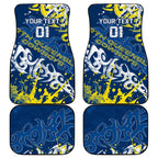Personalized North Queensland Cowboys Rugby Car Mats Urban Street Graffiti Style - Distressed Splatter Elements