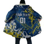 Personalized North Queensland Cowboys Rugby Cloak Urban Street Graffiti Style - Distressed Splatter Elements