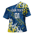 Personalized North Queensland Cowboys Rugby Cross Shoulder Shirt Urban Street Graffiti Style - Distressed Splatter Elements