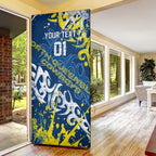 Personalized North Queensland Cowboys Rugby Door Cover Urban Street Graffiti Style - Distressed Splatter Elements