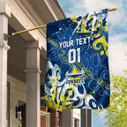 Personalized North Queensland Cowboys Rugby Garden Flag Urban Street Graffiti Style - Distressed Splatter Elements