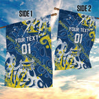 Personalized North Queensland Cowboys Rugby Garden Flag Urban Street Graffiti Style - Distressed Splatter Elements