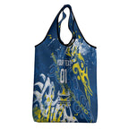Personalized North Queensland Cowboys Rugby Grocery Bag Urban Street Graffiti Style - Distressed Splatter Elements
