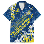 Personalized North Queensland Cowboys Rugby Hawaiian Shirt Urban Street Graffiti Style - Distressed Splatter Elements