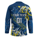 Personalized North Queensland Cowboys Rugby Hockey Jersey Urban Street Graffiti Style - Distressed Splatter Elements