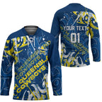 Personalized North Queensland Cowboys Rugby Hockey Jersey Urban Street Graffiti Style - Distressed Splatter Elements