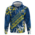 Personalized North Queensland Cowboys Rugby Hoodie Urban Street Graffiti Style - Distressed Splatter Elements