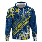 Personalized North Queensland Cowboys Rugby Hoodie Urban Street Graffiti Style - Distressed Splatter Elements