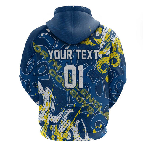 Personalized North Queensland Cowboys Rugby Hoodie Urban Street Graffiti Style - Distressed Splatter Elements