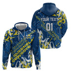 Personalized North Queensland Cowboys Rugby Hoodie Urban Street Graffiti Style - Distressed Splatter Elements