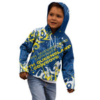Personalized North Queensland Cowboys Rugby Kid Hoodie Urban Street Graffiti Style - Distressed Splatter Elements