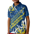 Personalized North Queensland Cowboys Rugby Kid Polo Shirt Urban Street Graffiti Style - Distressed Splatter Elements