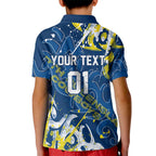 Personalized North Queensland Cowboys Rugby Kid Polo Shirt Urban Street Graffiti Style - Distressed Splatter Elements