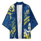 Personalized North Queensland Cowboys Rugby Kimono Urban Street Graffiti Style - Distressed Splatter Elements