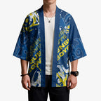 Personalized North Queensland Cowboys Rugby Kimono Urban Street Graffiti Style - Distressed Splatter Elements