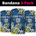 Personalized North Queensland Cowboys Rugby Neck Gaiter Urban Street Graffiti Style - Distressed Splatter Elements