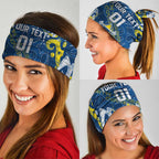 Personalized North Queensland Cowboys Rugby Neck Gaiter Urban Street Graffiti Style - Distressed Splatter Elements