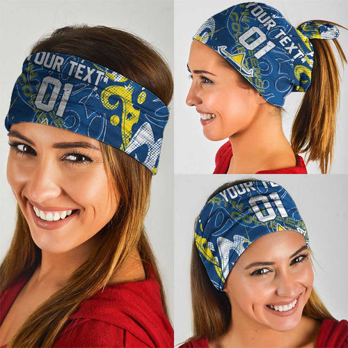 Personalized North Queensland Cowboys Rugby Neck Gaiter Urban Street Graffiti Style - Distressed Splatter Elements