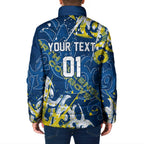 Personalized North Queensland Cowboys Rugby Padded Jacket Urban Street Graffiti Style - Distressed Splatter Elements