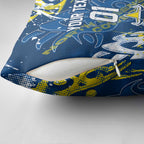 Personalized North Queensland Cowboys Rugby Pillow Cover Urban Street Graffiti Style - Distressed Splatter Elements