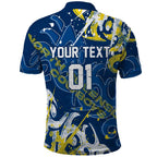 Personalized North Queensland Cowboys Rugby Polo Shirt Urban Street Graffiti Style - Distressed Splatter Elements