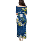 Personalized North Queensland Cowboys Rugby Puletasi Urban Street Graffiti Style - Distressed Splatter Elements