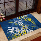 Personalized North Queensland Cowboys Rugby Rubber Doormat Urban Street Graffiti Style - Distressed Splatter Elements