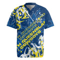 Personalized North Queensland Cowboys Rugby Rugby Jersey Urban Street Graffiti Style - Distressed Splatter Elements