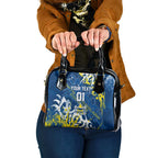 Personalized North Queensland Cowboys Rugby Shoulder Handbag Urban Street Graffiti Style - Distressed Splatter Elements