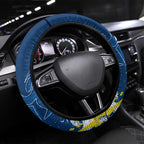 North Queensland Cowboys Rugby Steering Wheel Cover Urban Street Graffiti Style - Distressed Splatter Elements