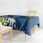 Personalized North Queensland Cowboys Rugby Tablecloth Urban Street Graffiti Style - Distressed Splatter Elements