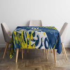 Personalized North Queensland Cowboys Rugby Tablecloth Urban Street Graffiti Style - Distressed Splatter Elements
