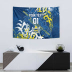 Personalized North Queensland Cowboys Rugby Tapestry Urban Street Graffiti Style - Distressed Splatter Elements