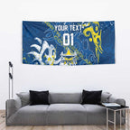Personalized North Queensland Cowboys Rugby Tapestry Urban Street Graffiti Style - Distressed Splatter Elements