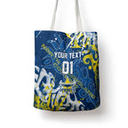 Personalized North Queensland Cowboys Rugby Tote Bag Urban Street Graffiti Style - Distressed Splatter Elements