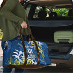 Personalized North Queensland Cowboys Rugby Travel Bag Urban Street Graffiti Style - Distressed Splatter Elements