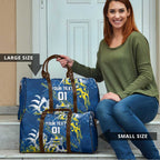 Personalized North Queensland Cowboys Rugby Travel Bag Urban Street Graffiti Style - Distressed Splatter Elements