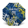 Personalized North Queensland Cowboys Rugby Umbrella Urban Street Graffiti Style - Distressed Splatter Elements