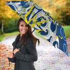 Personalized North Queensland Cowboys Rugby Umbrella Urban Street Graffiti Style - Distressed Splatter Elements