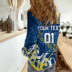 Personalized North Queensland Cowboys Rugby Women Casual Shirt Urban Street Graffiti Style - Distressed Splatter Elements
